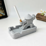 Warrior-Shaped Ashtray with Handle