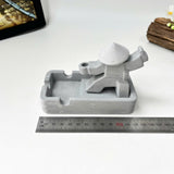 Warrior-Shaped Ashtray with Handle