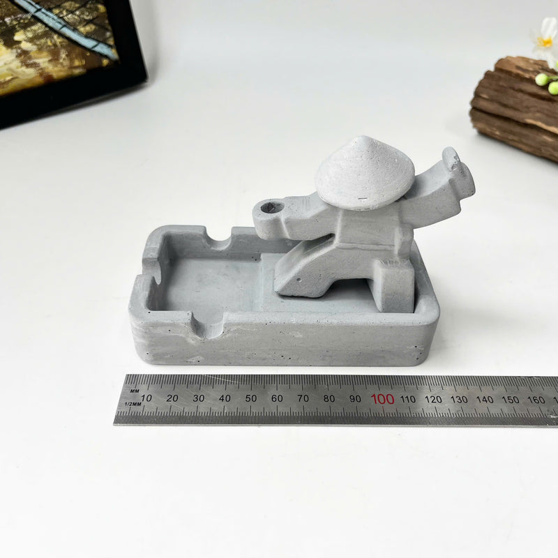 Warrior-Shaped Ashtray with Handle