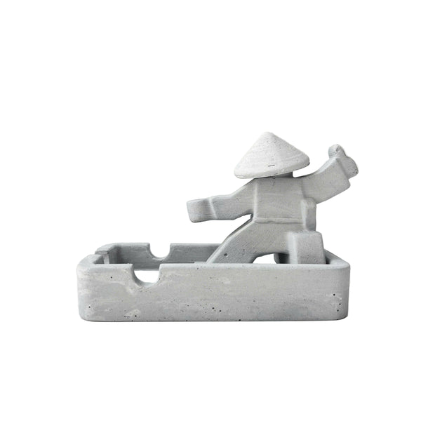 Warrior-Shaped Ashtray with Handle