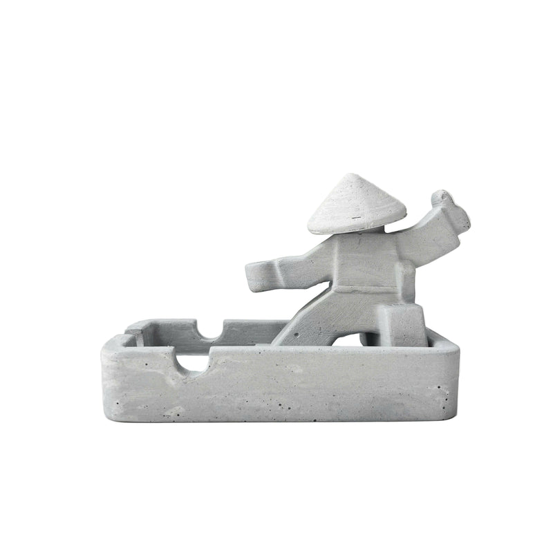 Warrior-Shaped Ashtray with Handle