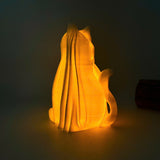 Ghost Cat LED Lights - Pet Lover Decor for Home - Cat Themed 3D Printed Night Light - Fall Desk Decoration
