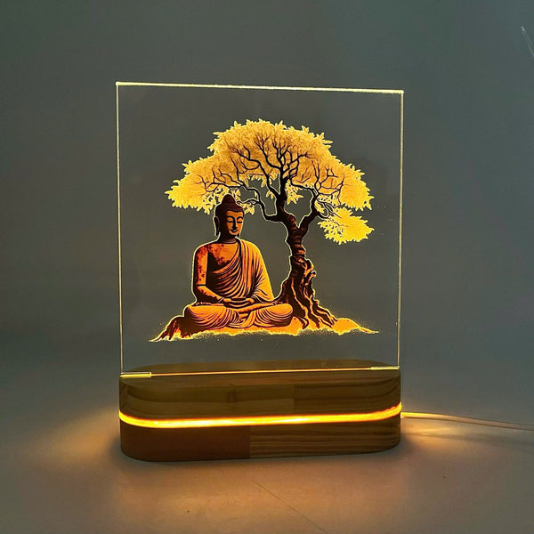 Buddha Lamp Under the Tree Canopy