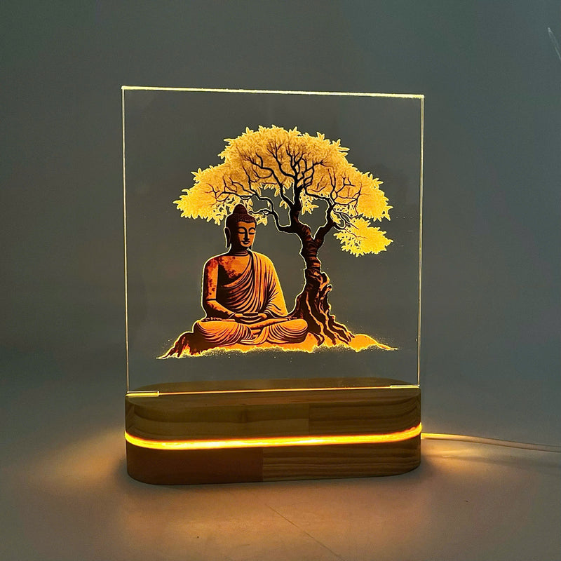 Buddha Lamp Under the Tree Canopy