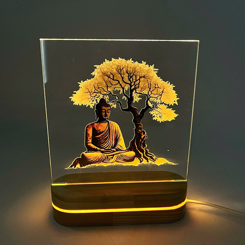 Buddha Lamp Under the Tree Canopy