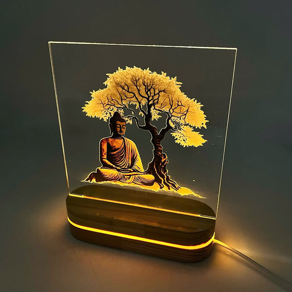 Buddha Lamp Under the Tree Canopy