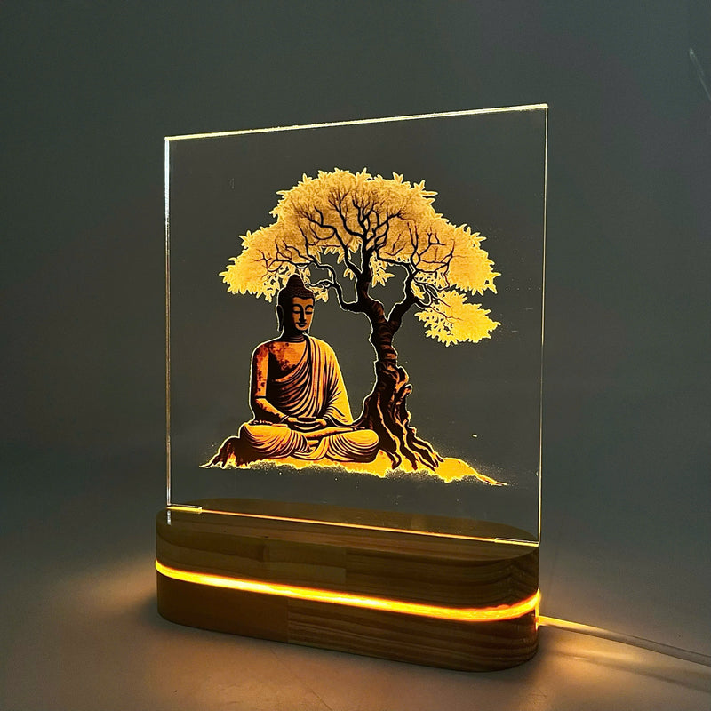 Buddha Lamp Under the Tree Canopy