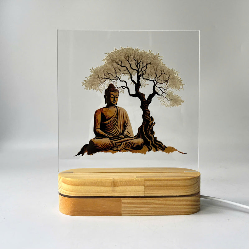 Buddha Lamp Under the Tree Canopy