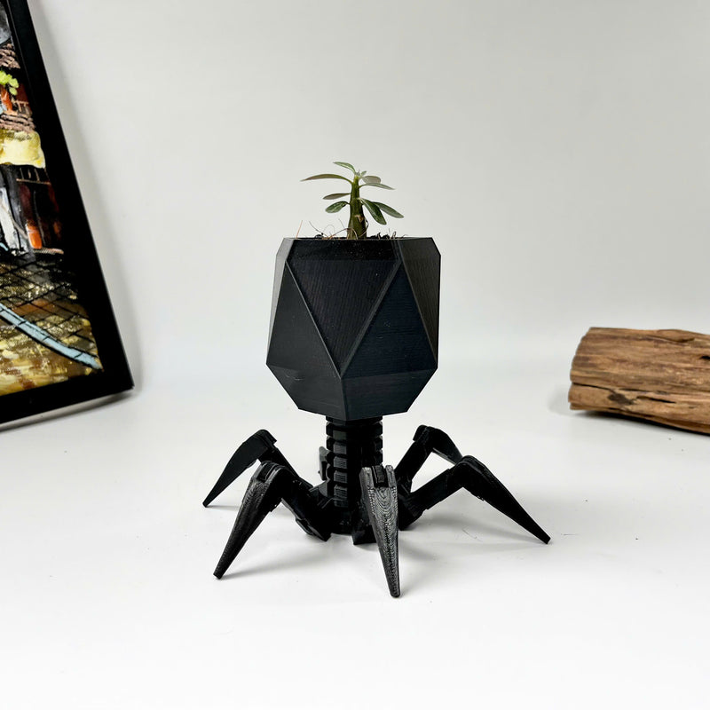 Virus Planter, Pencil Holder Gift, Bacteriophage 3D print Minimalist