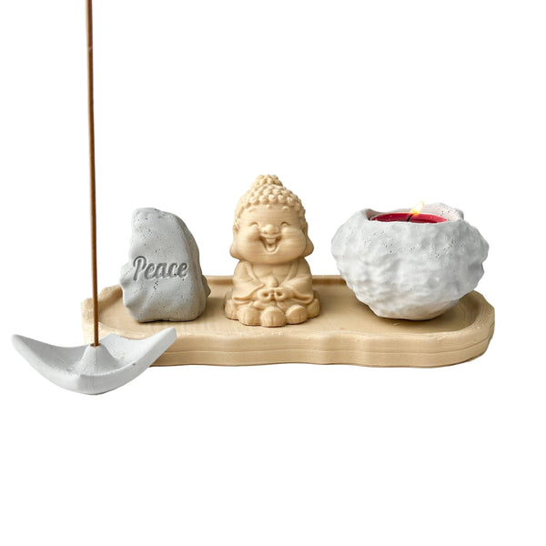 Set of “Peace” Monk Statues (3D Printed)