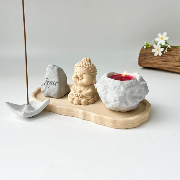 Set of “Peace” Monk Statues (3D Printed)