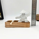 Samurai Natural Wood Ashtray Set