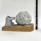 Cement Candle Holder Set with Natural Wooden Tray