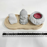 Set of “Peace” Monk Statues (Concrete)