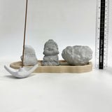 Set of “Peace” Monk Statues (Concrete)