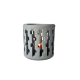 Concrete Candle Holder - Zigzag Light Effect