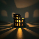 Concrete Candle Holder - Roman Colosseum Light Effect