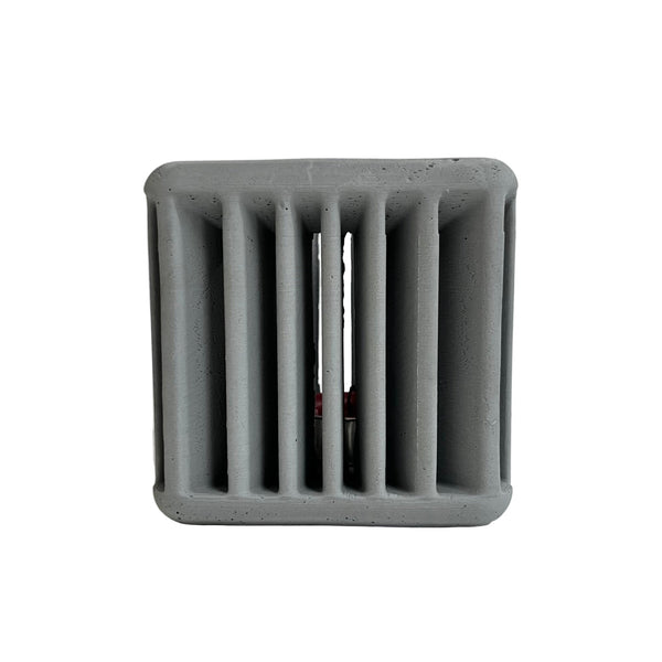 Concrete Candle Holder – Vertical Light Effect (1)