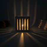 Concrete Candle Holder - Vertical Light Effect (3)