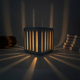 Concrete Candle Holder - Vertical Light Effect (3)