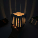 Concrete Candle Holder - Vertical Light Effect (3)