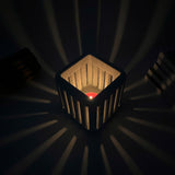 Concrete Candle Holder - Vertical Light Effect (3)