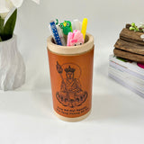 Laser-Engraved Buddha Pen Holder