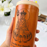 Laser-Engraved Buddha Pen Holder