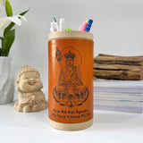 Laser-Engraved Buddha Pen Holder