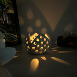 Concrete Candle Holder - Lotus Flower Light Effect
