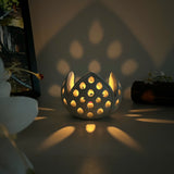 Concrete Candle Holder - Lotus Flower Light Effect