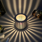 Concrete Candle Holder – Vertical Light Effect (2)