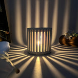 Concrete Candle Holder – Vertical Light Effect (2)