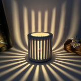 Concrete Candle Holder – Vertical Light Effect (2)