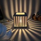 Concrete Candle Holder – Vertical Light Effect (1)