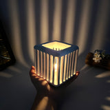 Concrete Candle Holder – Vertical Light Effect (1)