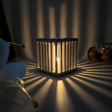 Concrete Candle Holder – Vertical Light Effect (1)