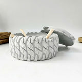 Tire-Shaped Concrete Cigar Ashtray