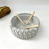 Tire-Shaped Concrete Cigar Ashtray