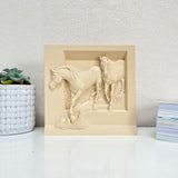 Artistic 3d-Printed War Horse Wall Art