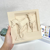 Artistic 3d-Printed War Horse Wall Art