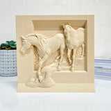 Artistic 3d-Printed War Horse Wall Art