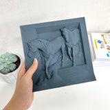 Artistic 3d-Printed War Horse Wall Art