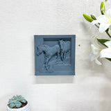 Artistic 3d-Printed War Horse Wall Art