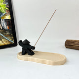 Minimalist Samurai Incense Holder Set (Black)