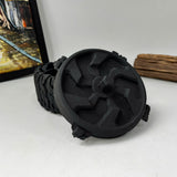 Tire-Shaped Concrete Cigar Ashtray (Black)